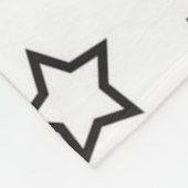Stars patroon fleece deken (Hoek)