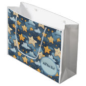 Stars patroon groot cadeauzakje (Voorkant Gekanteld)
