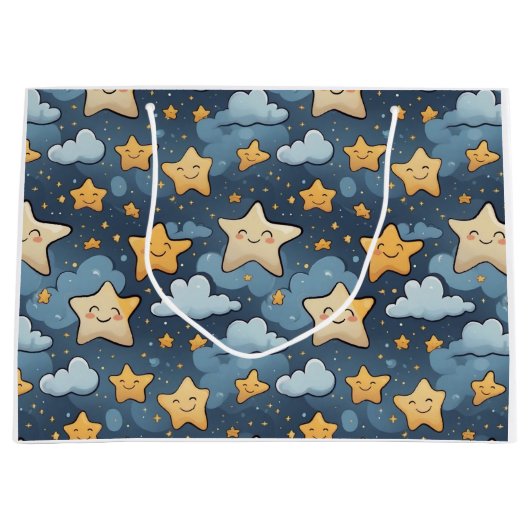 Stars patroon groot cadeauzakje (Voorkant)