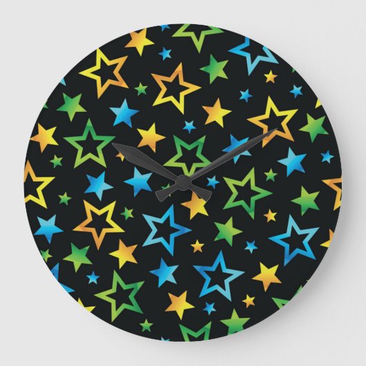 Stars patroon grote klok (Voorkant)