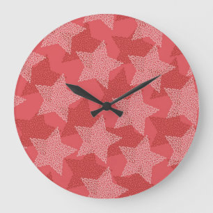 Stars patroon grote klok