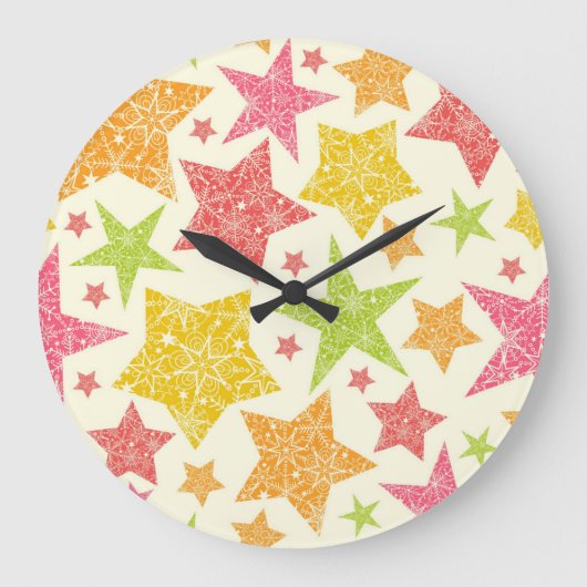 Stars patroon grote klok (Voorkant)