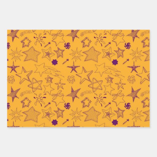 Stars patroon inpakpapier vel (Voorkant)