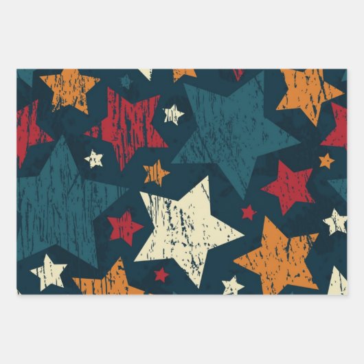 Stars patroon inpakpapier vel (Voorkant)
