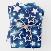 Stars patroon inpakpapier vel (In situ)