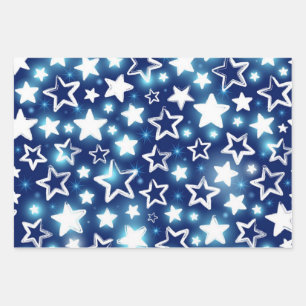 Stars patroon inpakpapier vel