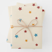 Stars patroon inpakpapier vel (In situ)