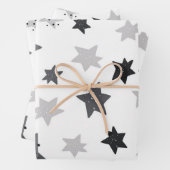 Stars patroon inpakpapier vel (In situ)