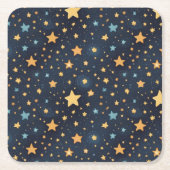 Stars patroon kartonnen onderzetters (Voorkant)