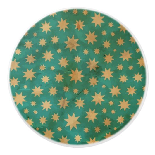 Stars patroon keramische knop (Voorkant)