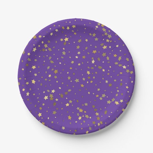Stars patroon papieren bordje (Voorkant)