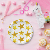 Stars patroon papieren bordje (Feest)