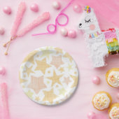 Stars patroon papieren bordje (Feest)