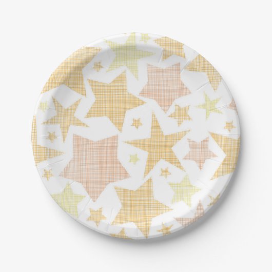 Stars patroon papieren bordje (Voorkant)