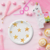 Stars patroon papieren bordje (Feest)