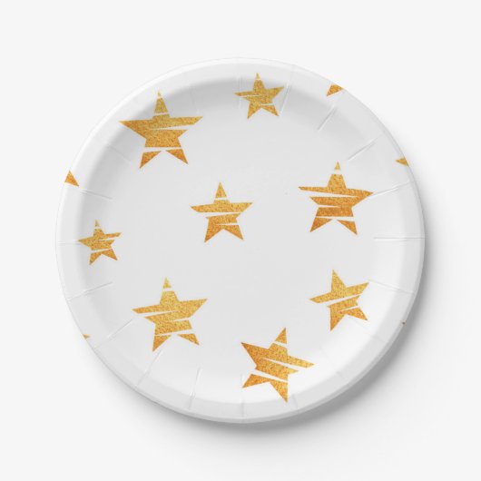 Stars patroon papieren bordje (Voorkant)