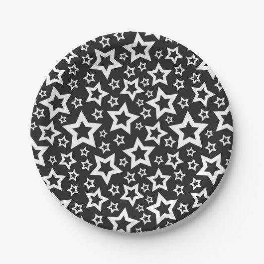 Stars patroon papieren bordje (Voorkant)