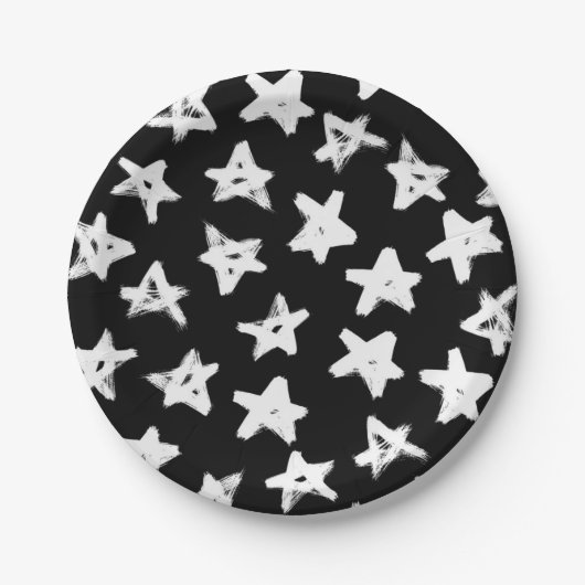 Stars patroon papieren bordje (Voorkant)