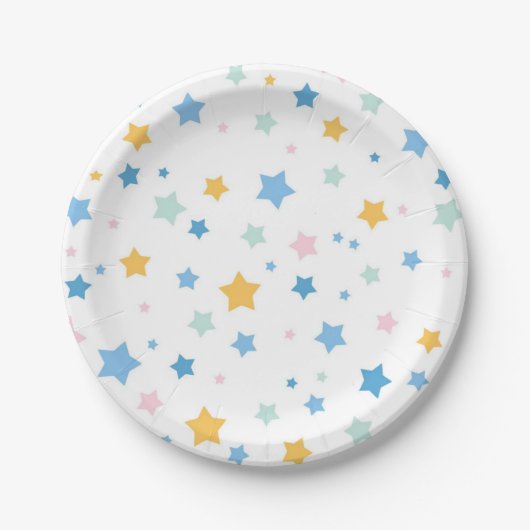 Stars patroon papieren bordje (Voorkant)