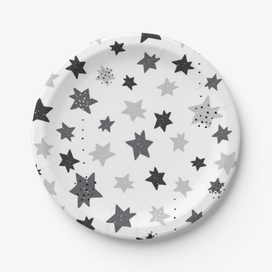 Stars patroon papieren bordje (Voorkant)