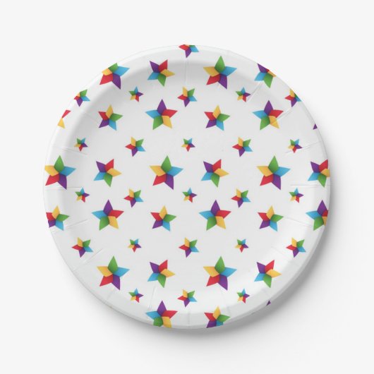 Stars patroon papieren bordje (Voorkant)