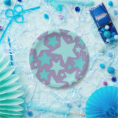Stars patroon papieren bordje (Feest)