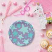 Stars patroon papieren bordje (Feest)