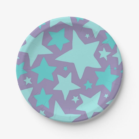 Stars patroon papieren bordje (Voorkant)