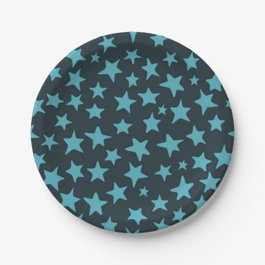 Stars patroon papieren bordje (Voorkant)