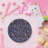 Stars patroon papieren bordje (Feest)