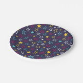 Stars patroon papieren bordje (Gekanteld)