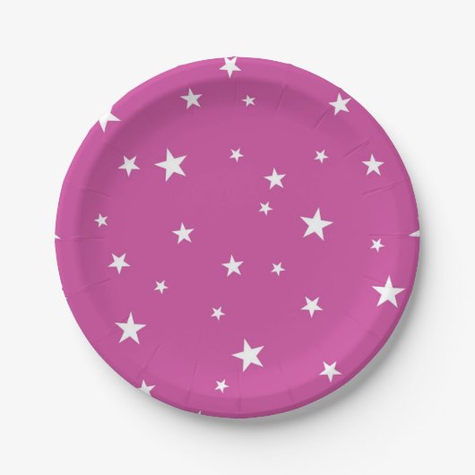 Stars patroon papieren bordje (Voorkant)