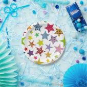Stars patroon papieren bordje (Feest)