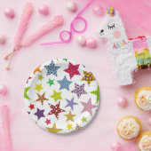 Stars patroon papieren bordje (Feest)