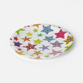 Stars patroon papieren bordje (Gekanteld)
