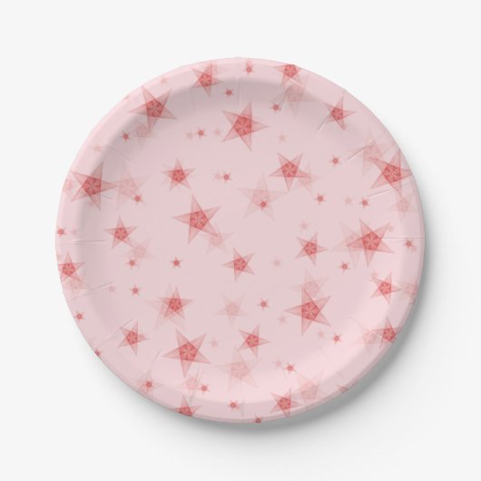 Stars patroon papieren bordje (Voorkant)
