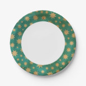 Stars patroon papieren bordje (Voorkant)