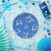 Stars patroon papieren bordje (Feest)