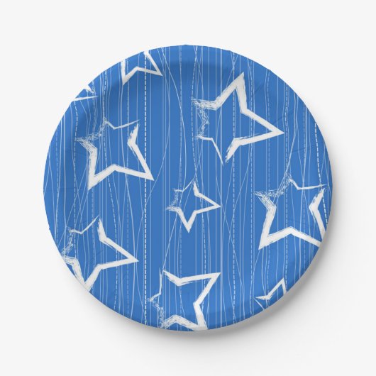 Stars patroon papieren bordje (Voorkant)