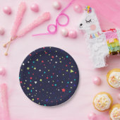 Stars patroon papieren bordje (Feest)