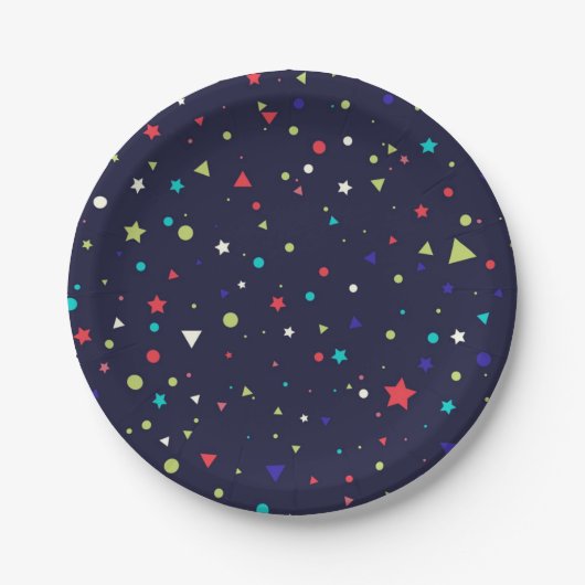 Stars patroon papieren bordje (Voorkant)