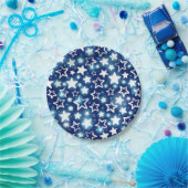 Stars patroon papieren bordje (Feest)