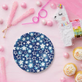 Stars patroon papieren bordje (Feest)