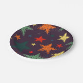 Stars patroon papieren bordje (Gekanteld)