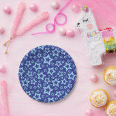 Stars patroon papieren bordje (Feest)