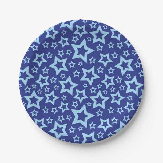 Stars patroon papieren bordje (Voorkant)