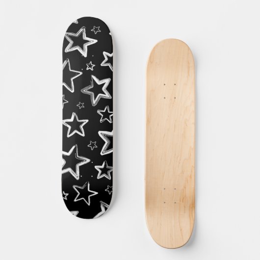 Stars patroon persoonlijk skateboard (Voorkant)