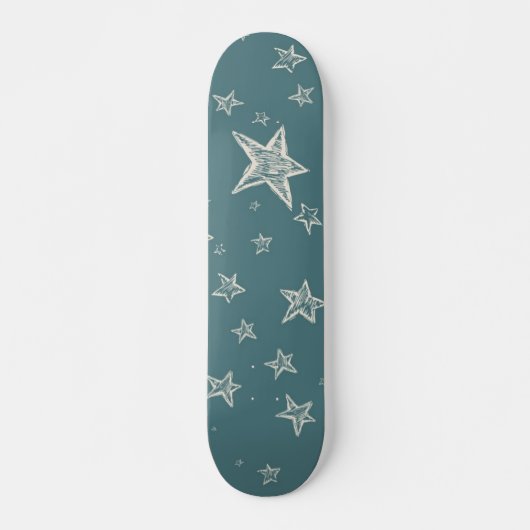 Stars patroon persoonlijk skateboard (Voorkant)