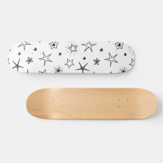 Stars patroon persoonlijk skateboard (Horizontaal)