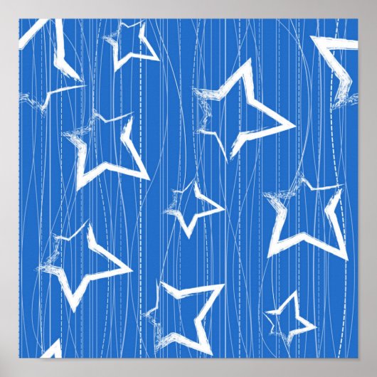 Stars patroon poster (Voorkant)